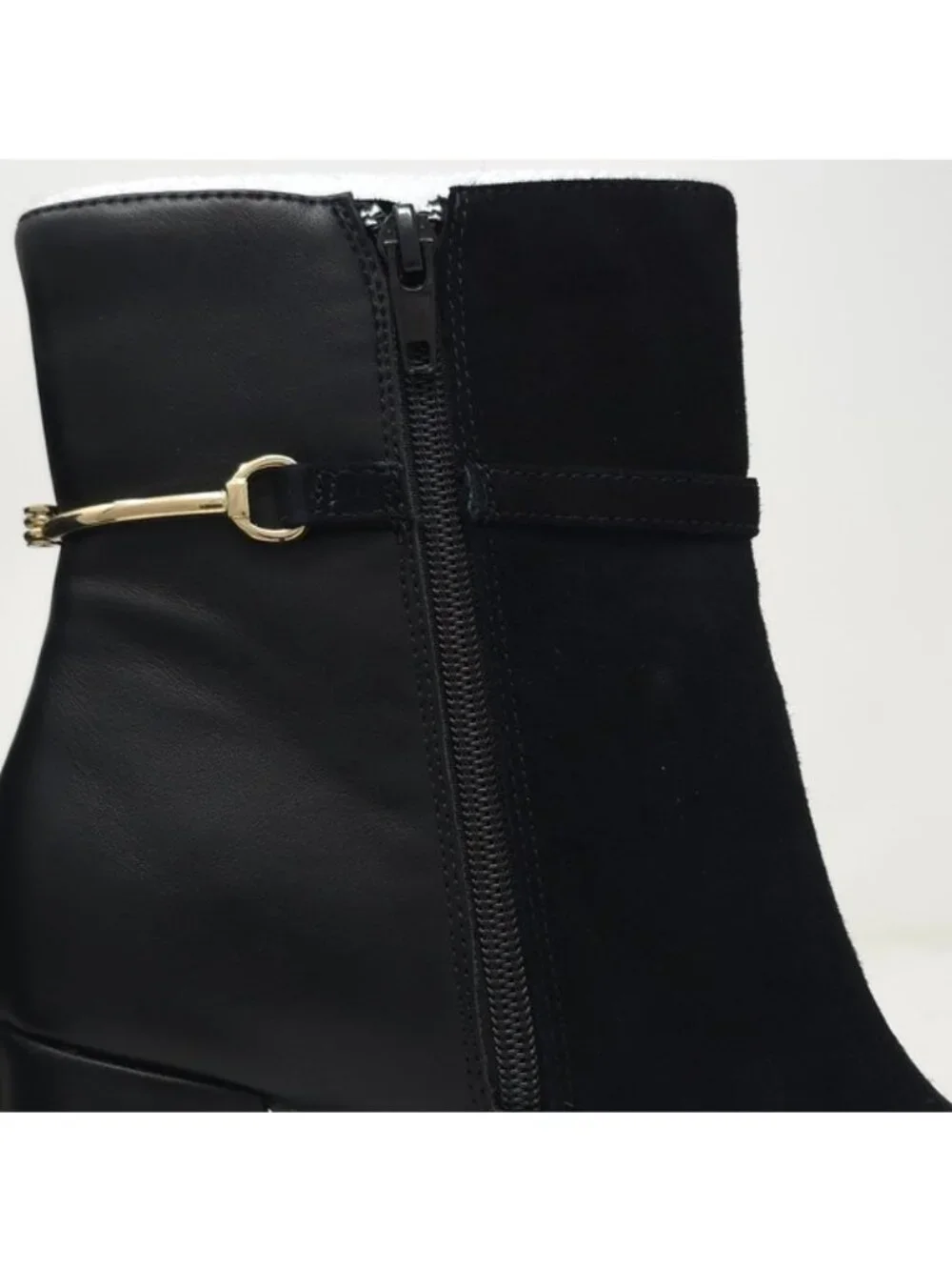 Bella Vita Black Suede & Leather Ankle Heeled Boots 7.5M
